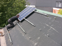 opbouw structuur zonnepanelen en EPDM bedekking